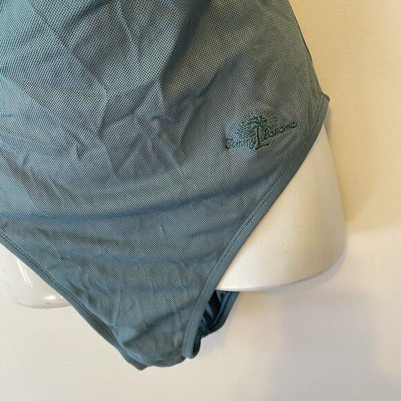 TOMMY BAHAMA Island Zone One-Piece Swimsuit 12 OliveGreen Built In Bra 1/2 Back - Picture 6 of 9
